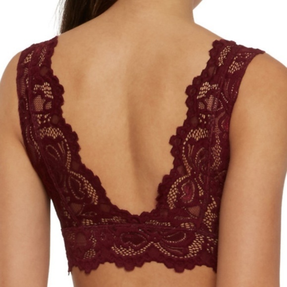 LACE BURGUNDY BRALETTE - Picture 4 of 4